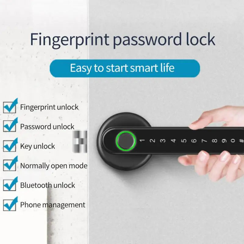 TTlock Smart-Fingerprint Passwort Türschloss Bluetooth Griff Schloss Unterstützung APP Fernbedienung Arbeit Mit TTlock Gateway G2