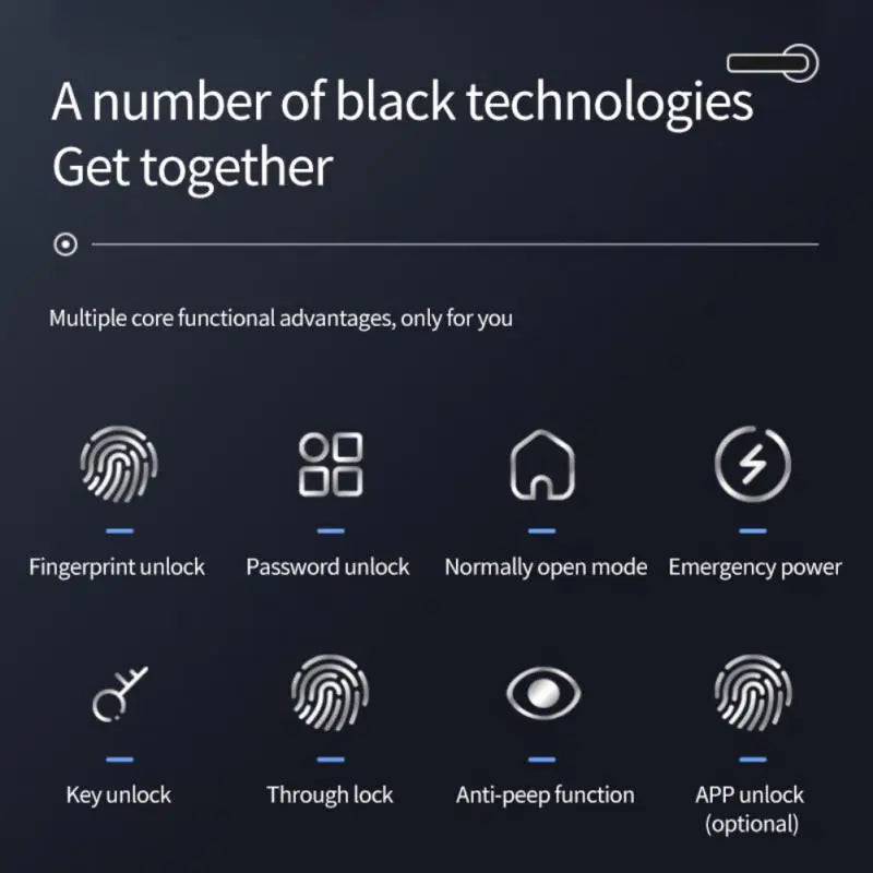 TTlock Smart-Fingerprint Passwort Türschloss Bluetooth Griff Schloss Unterstützung APP Fernbedienung Arbeit Mit TTlock Gateway G2